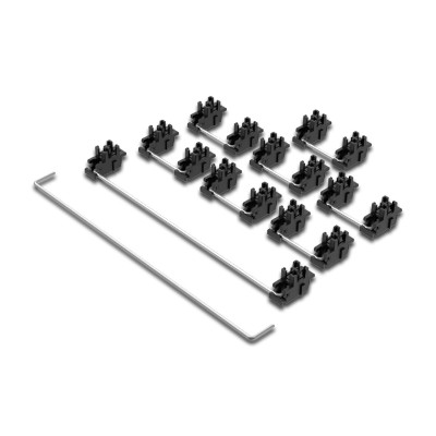 Durock Black Plate Mount V3 Keyboard Stabilizer Sets - Stainless Wire